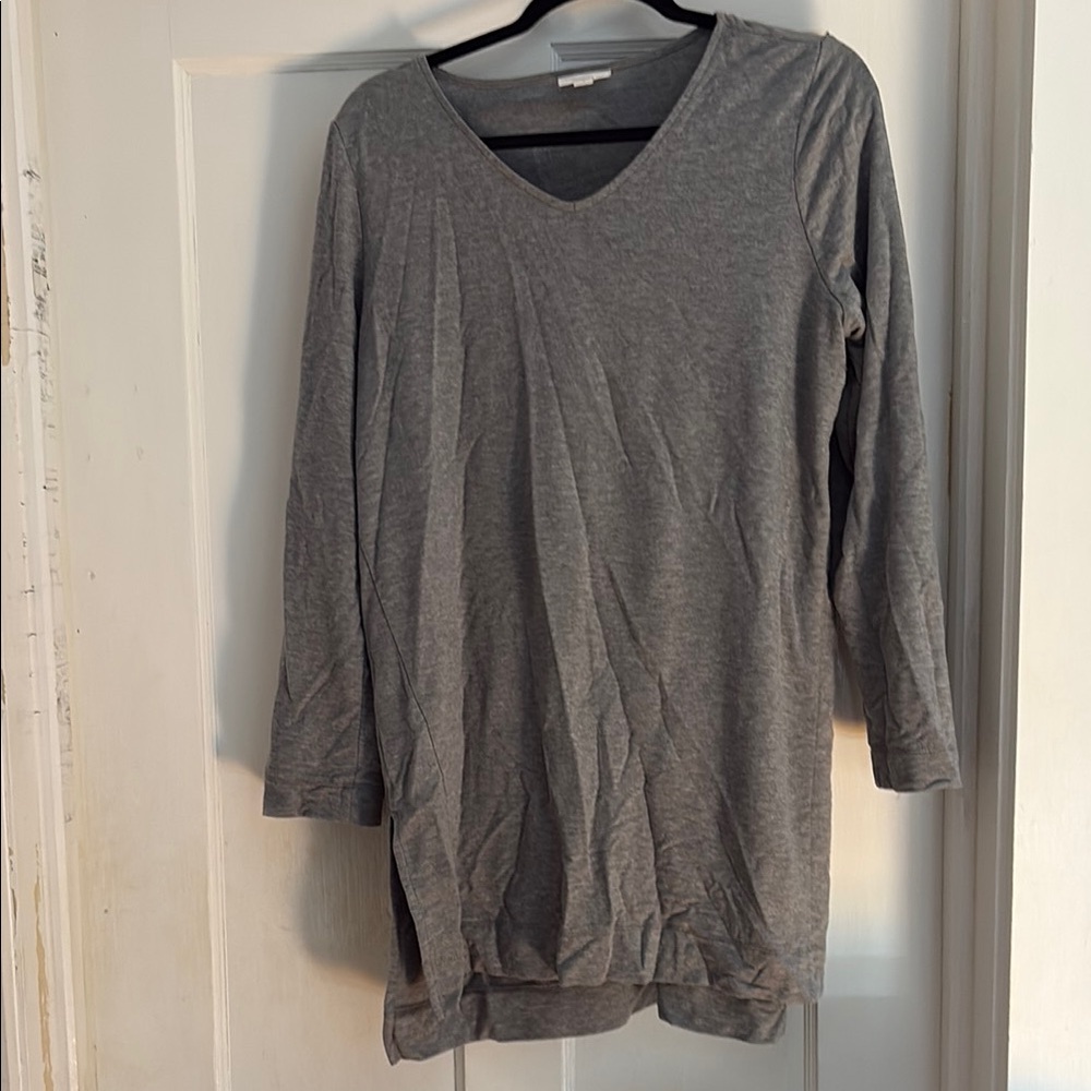 J. Jill Luxe Pure Gray Top
